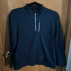 Pro Tour Blue Long Sleeve Half Zip Pullover Side Pockets - Men's Size XLarge